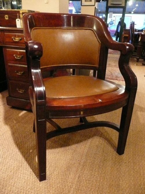 fig 1. DESK CHAIR MAHOGANY C1930