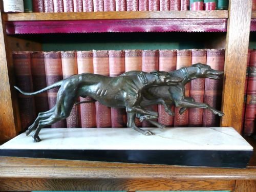 Art Deco Figure of Greyhounds 1930