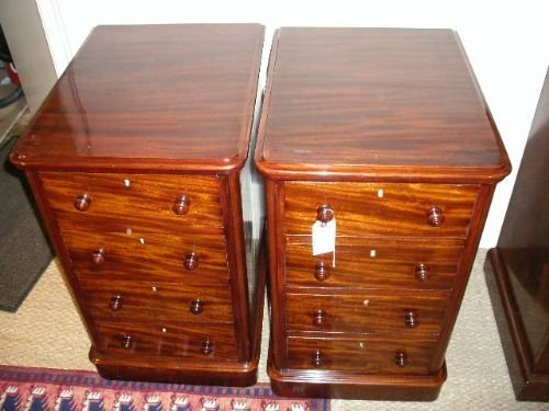 Pair of Victorian Mahogany Bedside Cabinets
