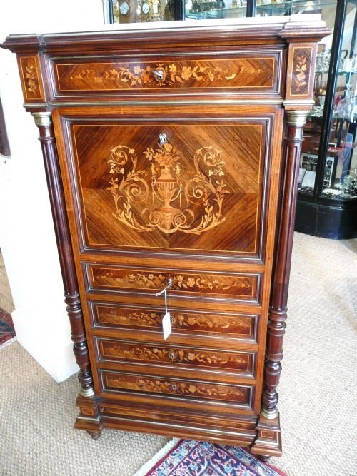 Inlaid Rosewood Desk Semanier C1870