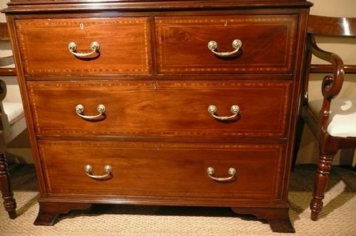 fig 1.  LINEN PRESS EDWARDIAN MAHOGANY