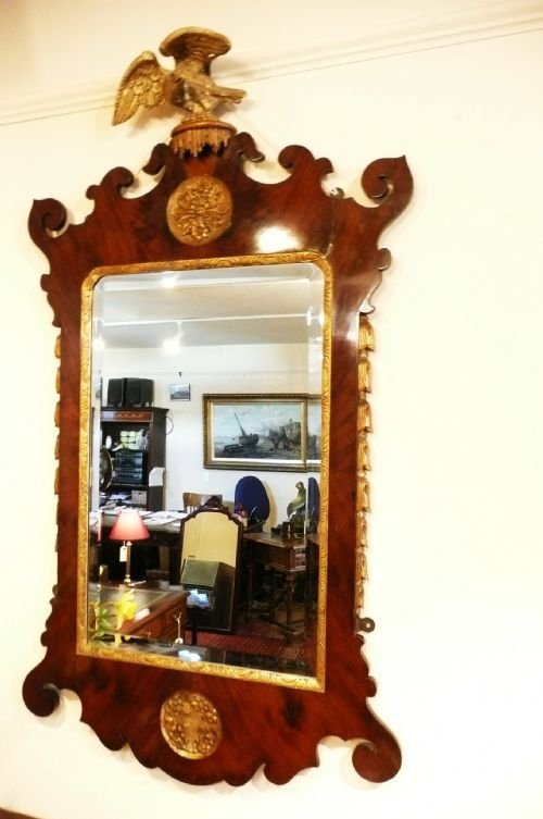 Mahogany Mirror Georgian Style C1890
