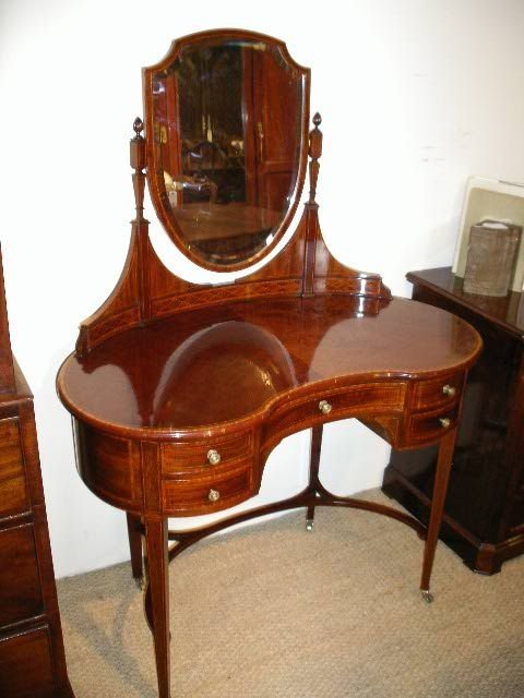 Edwardian Kidney Shaped Dressing Table