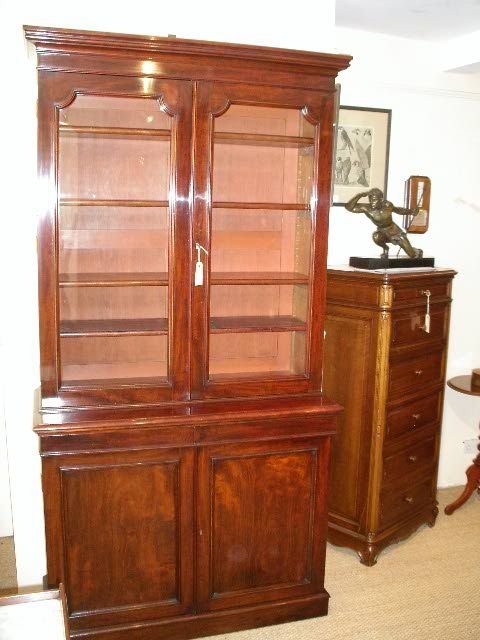 Victorian Mahogany 2 Part Bookcase