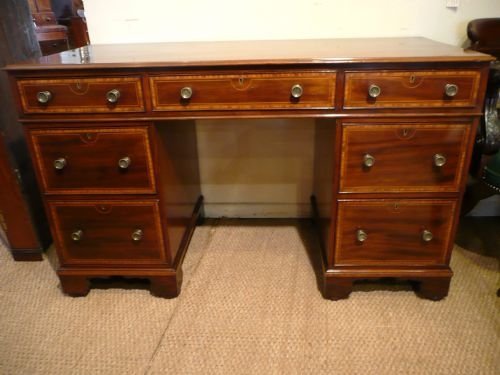 Pedestal Desk Edwardian Mahogany