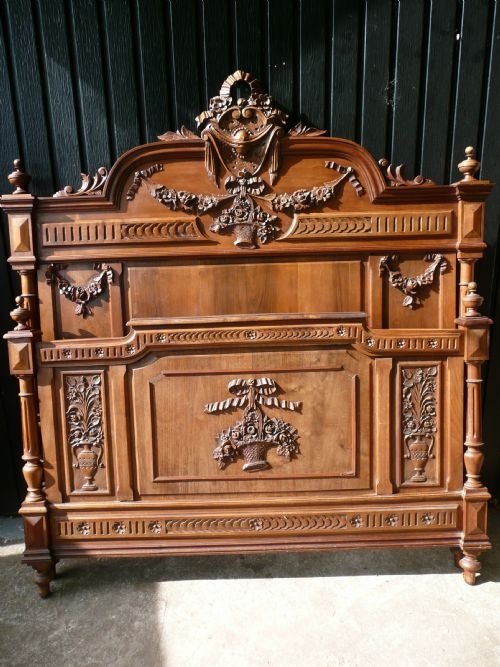 Antique Bed French Walnut C1880