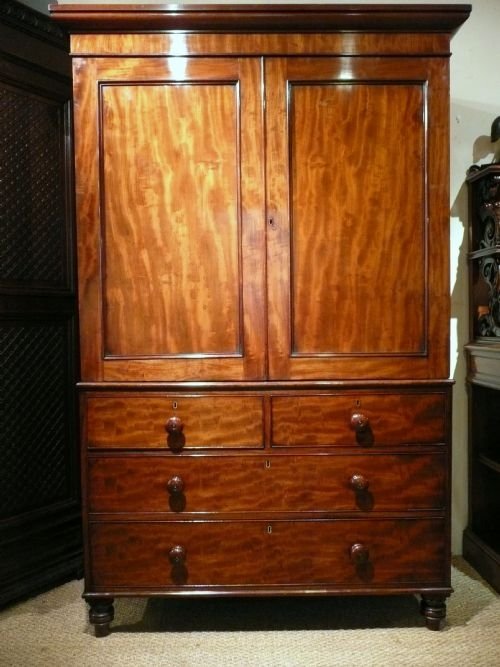 Linen Press Georgian Mahogany
