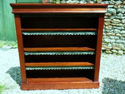 Victorian Mahogany Open Bookcase