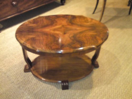 Walnut Art Deco Coffee Table