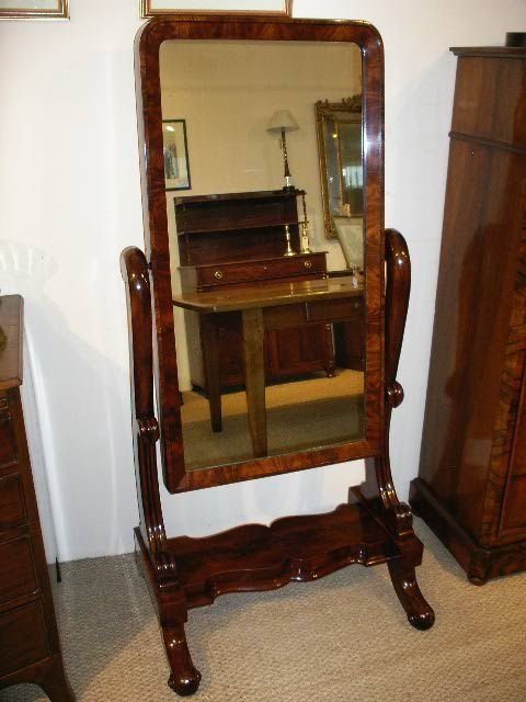 Victorian Mahogany Cheval Mirror