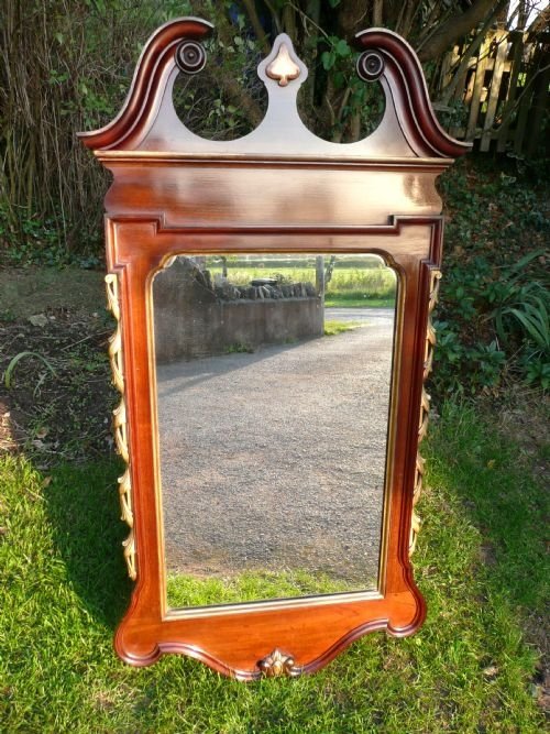 Mahogany Wall Mirror C1900