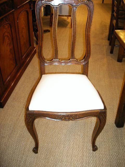 Set of 6 French Oak Dining Chairs
