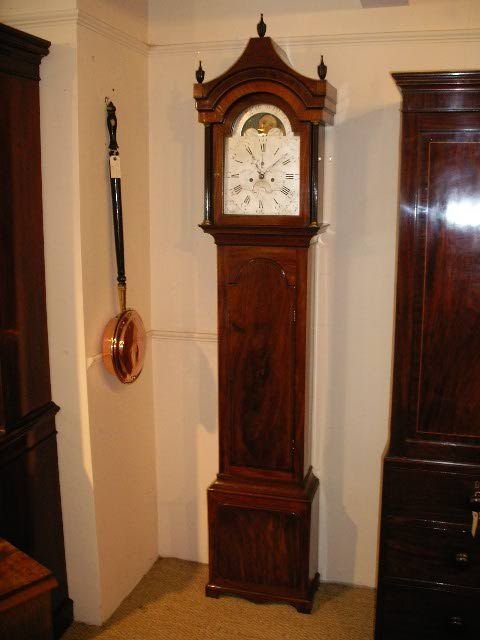 Mahogany Grandfather Clock by Jonas Pollard of Crediton
