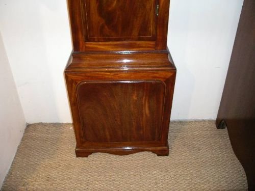 fig 1. MAHOGANY GRANDFATHER CLOCK BY JONAS POLLARD OF CREDITON