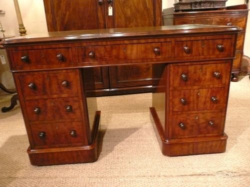 Mahogany Pedestal Desk.  C1865