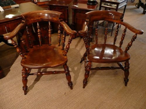 Pair Captains Chairs / Smokers Bow Chairs