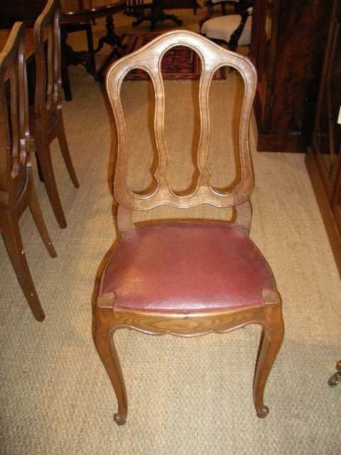 Set 6 Oak French Chairs
