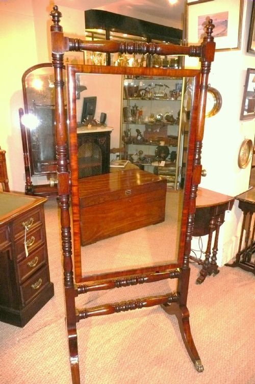 Cheval Mirror Mahogany  C1830