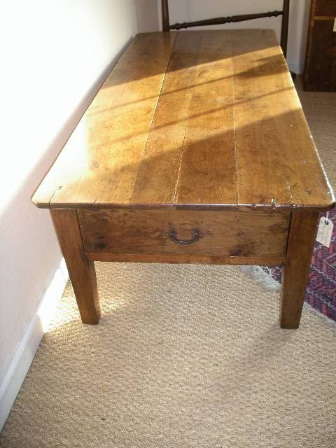 Large Cherry Wood Coffee Table