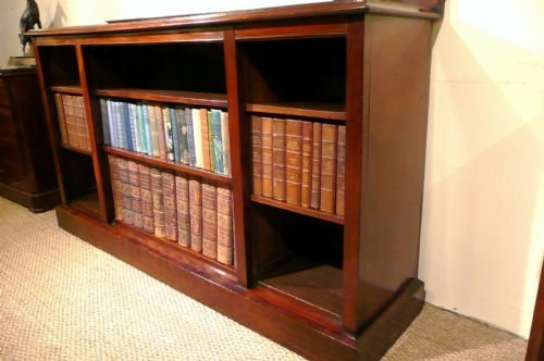 fig 1. MAHOGANY OPEN BOOKCASE C 1880