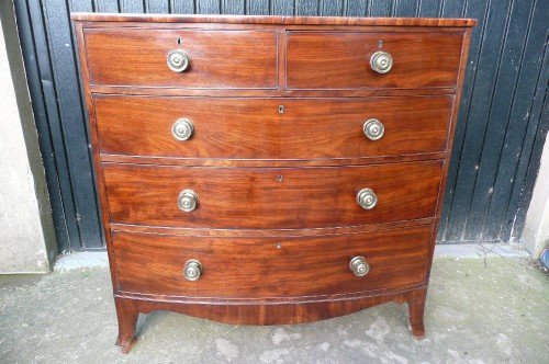 Mahogany Chest Bow Front