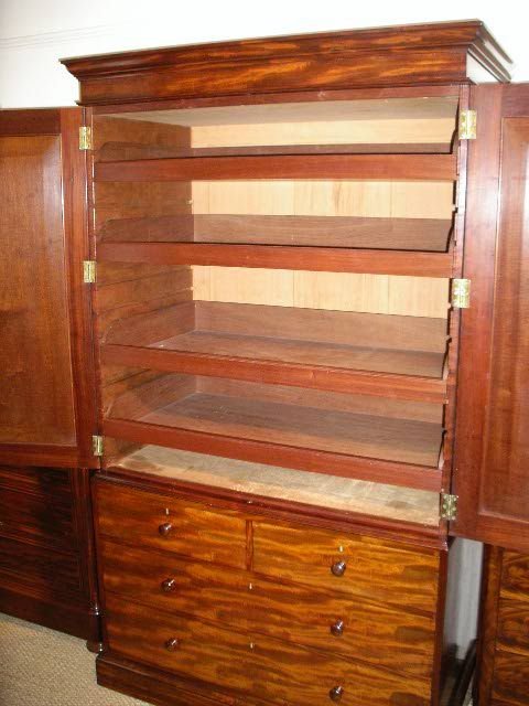 fig 1. GILLOWS OF LANCASTER MAHOGANY LINEN PRESS
