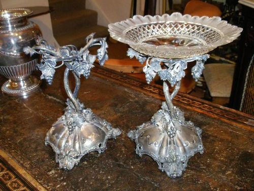Pair of Victorian Silver Plated Table Centres