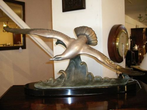 Art Deco Spelter Seabird