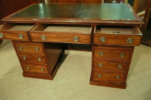fig 1. mahogany pedestal desk