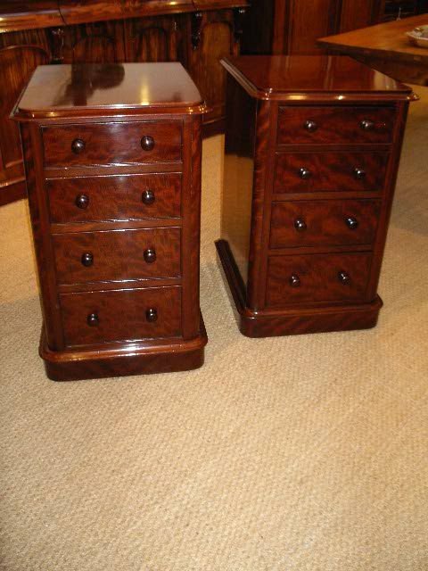 Pair of Victorian Mahogany Bedside Cabinets