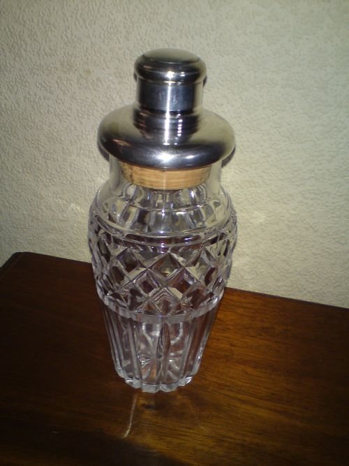 Cut Glass Cocktail Shaker