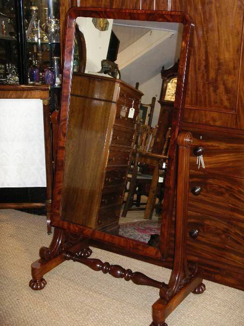 William IV Cheval Mirror