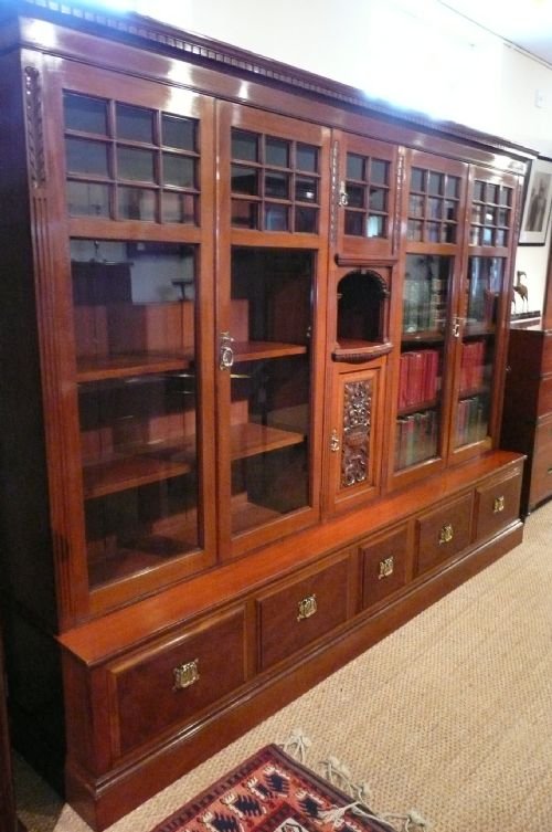 fig 1. mahogany  bookcase c1910
