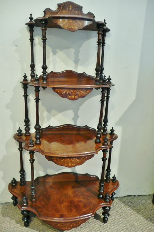 What-not Burr Walnut Inlaid