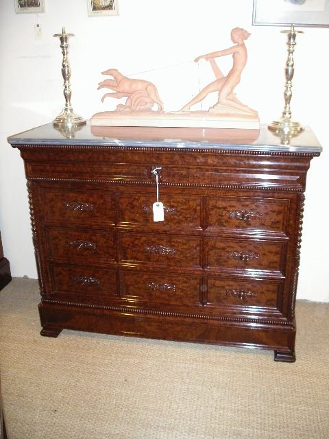 French Marble Topped Chest of Drawers