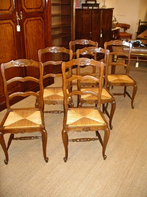 Set 6 Oak Chairs
