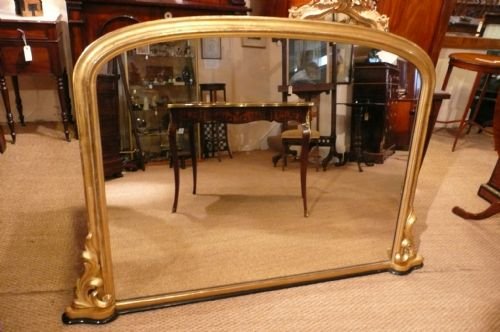 Overmantle Mirror.  Gilt C1870