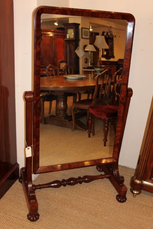 William IV Cheval Mirror