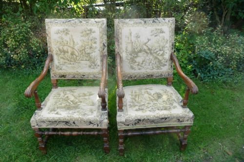 Armchairs  Walnut C 1880