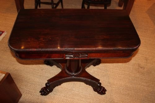 George IV Rosewood Card Table
