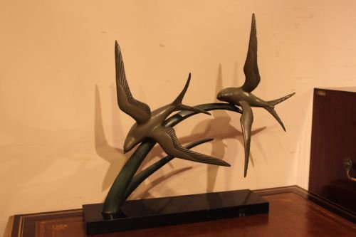 1930'S Bronze Swallows
