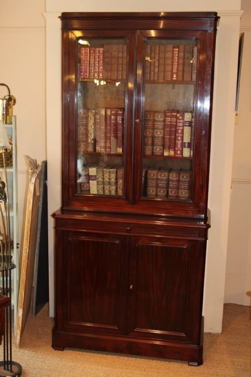 19th Century Mahogany 2 Part Bookcase