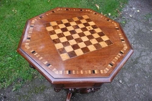 fig 1. GAMES TABLE MAHOGANY C1890