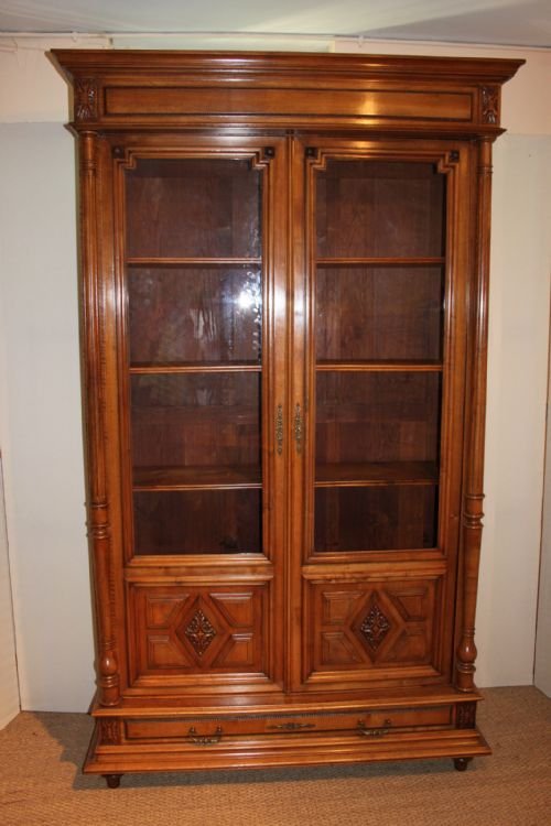 Walnut 2 Door Bookcase