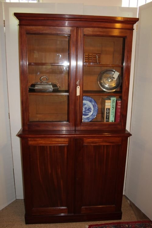 Mahogany 2 Part Bookcase