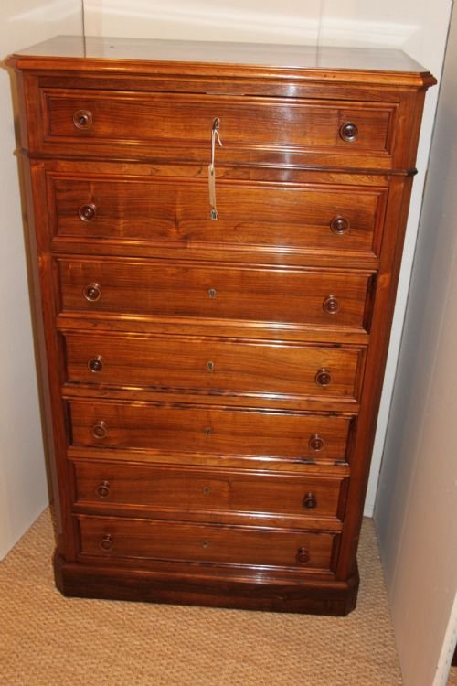 Tall Rosewood Chest of Drawers
