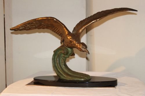Art Deco Spelter Seabird