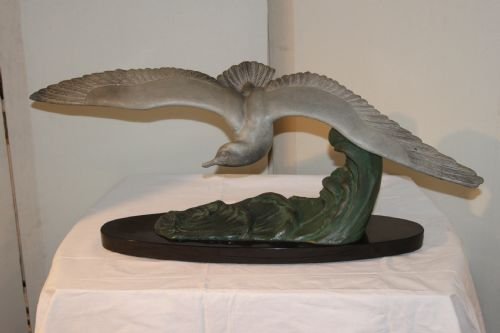 Art Deco Spelter Seabird