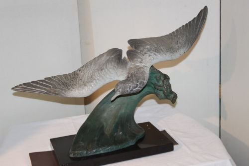 Art Deco Spelter Model of a Seabird