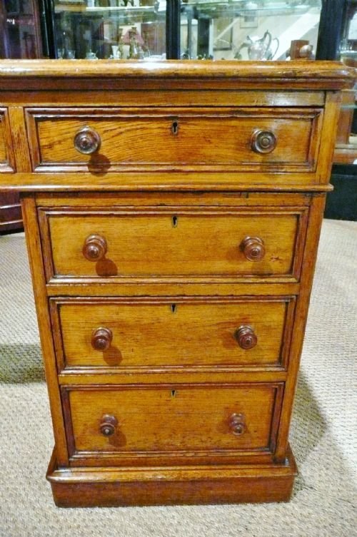 fig 1. oak pedestal partners desk